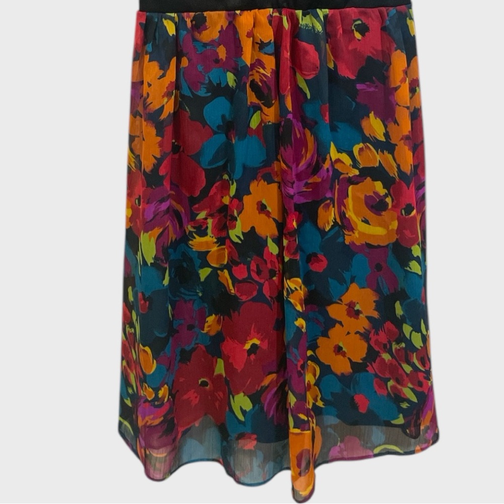 Twenty One  Deep V neck Multi color Floral Party Dress Size… - Picture 7 of 13